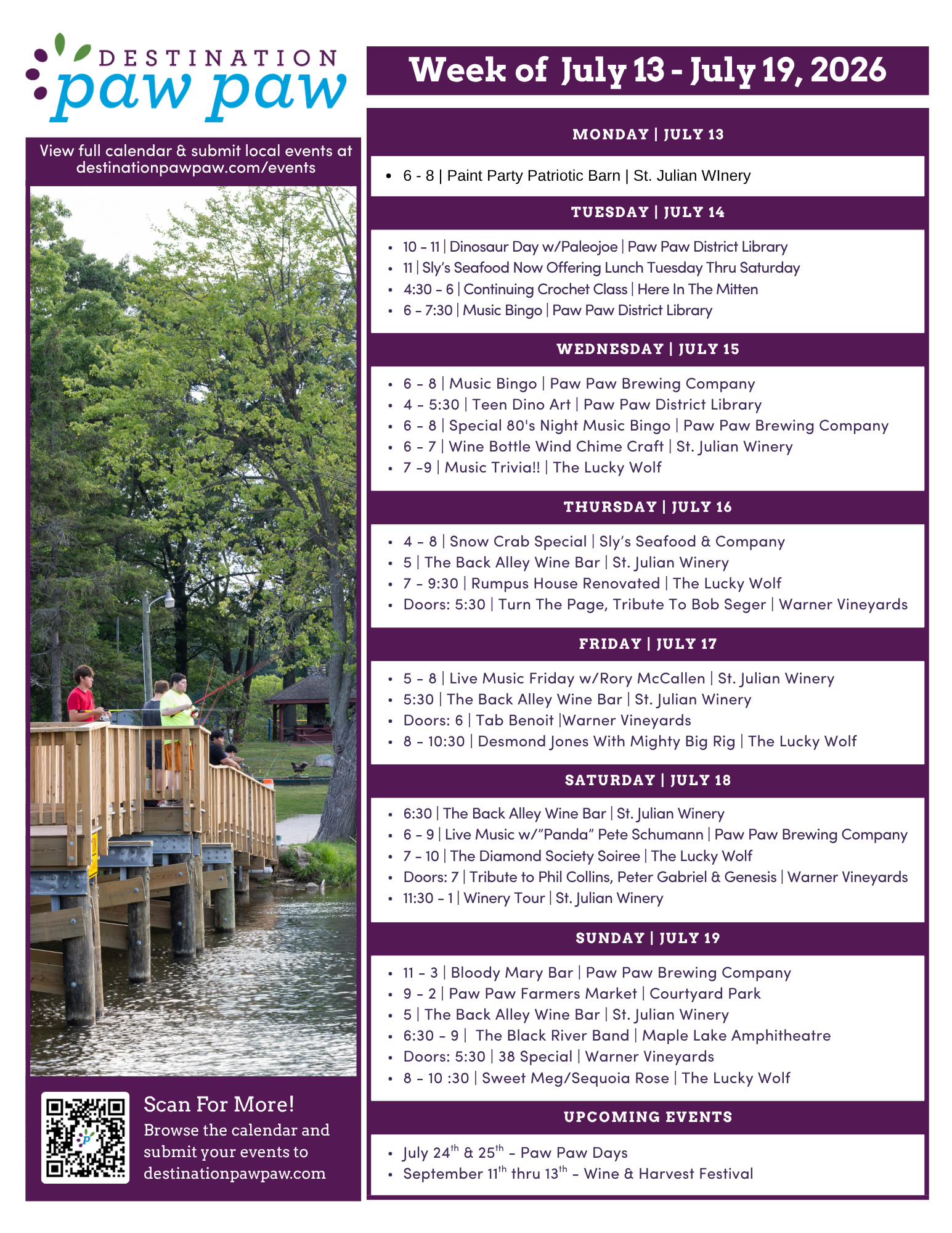 What’s Poppin’ in Paw Paw, July 13–19, 2026